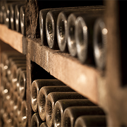 old vintage bottles of Bourgogne in a Bourgogne cellar old vintage bottles of Bourgogne in a Bourgogne cellar